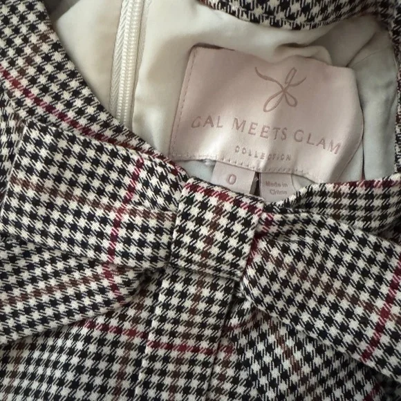 Gal Meets Glam Blanche Plaid Bow Dress - Picture 9 of 10
